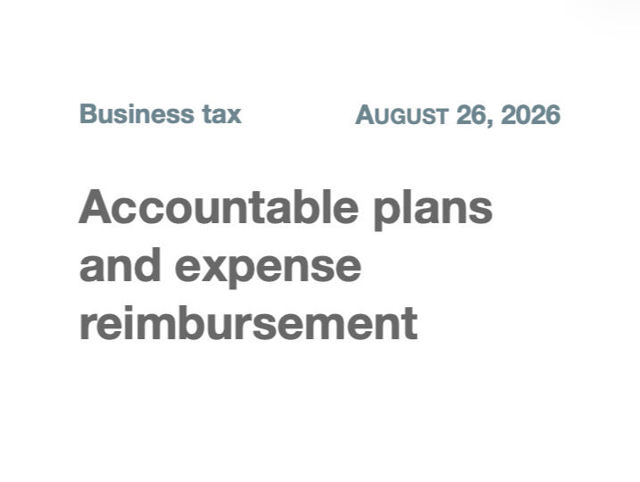 Accountable plans