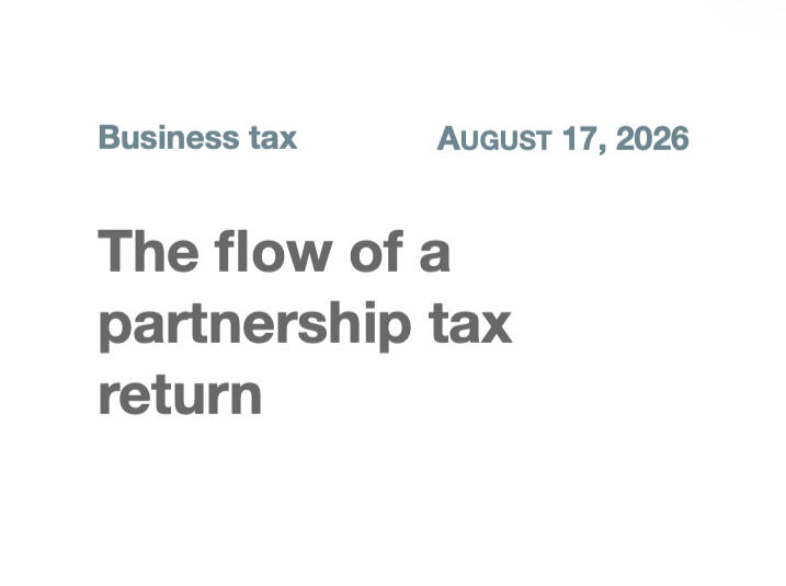 The flow of a partnership tax return