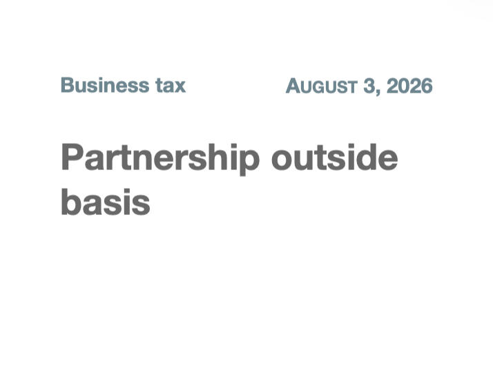 Partnership outside basis