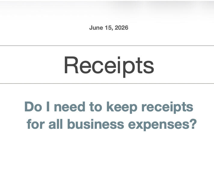 Receipts Receipts