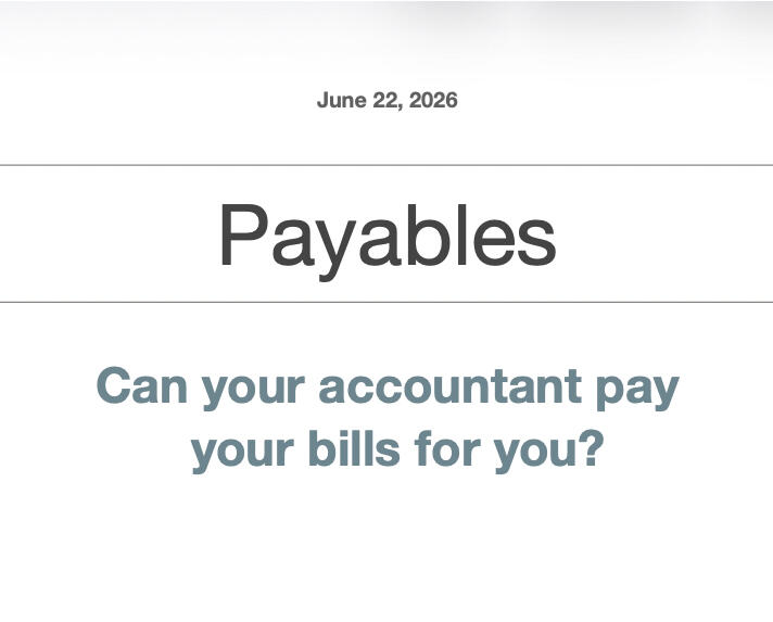 Billpay Can your bookkeeper pay your bills for you?
