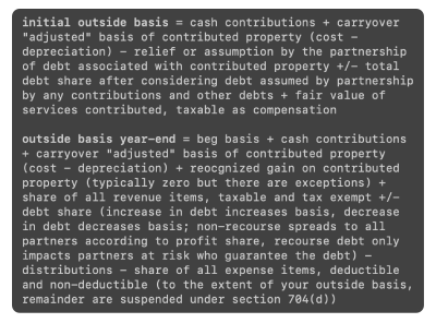 Basis calculations